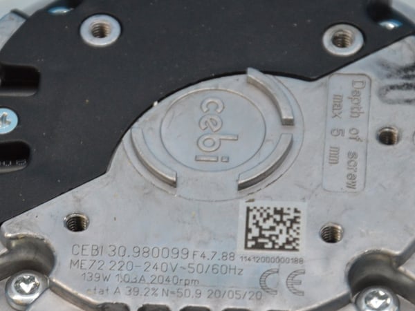 Forward Curved Fan 200X62 With Motor