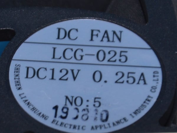Fan 12V DC 0,25A Assy"