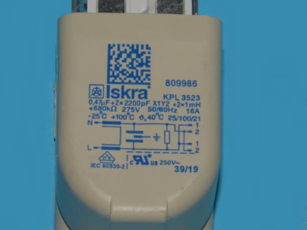 Input Filter Iskra KPL3523Y-2X2200PF Ul
