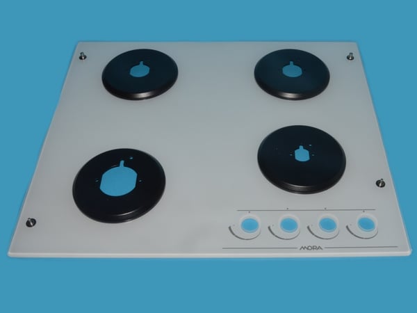 Temp.Glass 600 Modern Rap Wh Mora Assy