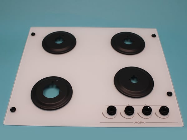 Glass TEMP.600 Modern Rap Mor Wh Assy