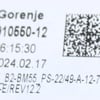 Gorenje Washing Machine Ek B2-BM55 PS-22/49-A-12-7-NS-E - Image 2