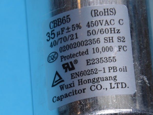 Compressor Capacitor 35UF 450V
