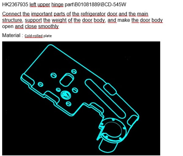Upper Left Hinge Assy