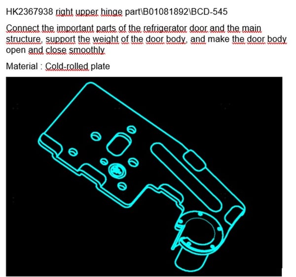 Upper Left Hinge Assy