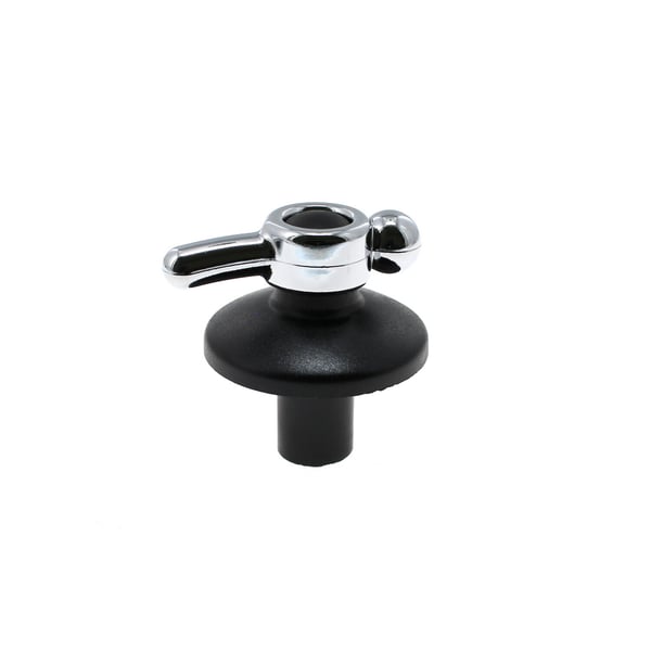 Control Knob, Black and Silver