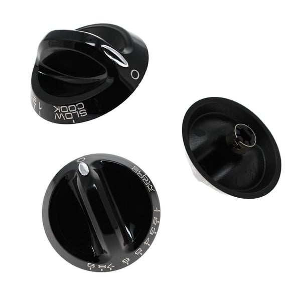 Black Temperature Control Knob Dial