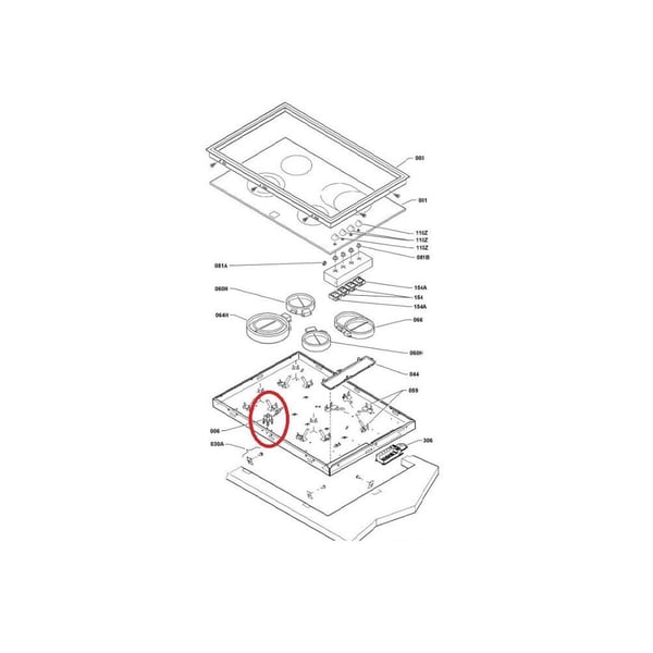 Electric Hob Hotplate Warm Temperature Indicator Light 