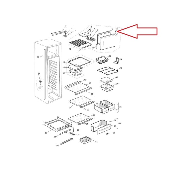 Freezer Compartment Door Plastic Washer 