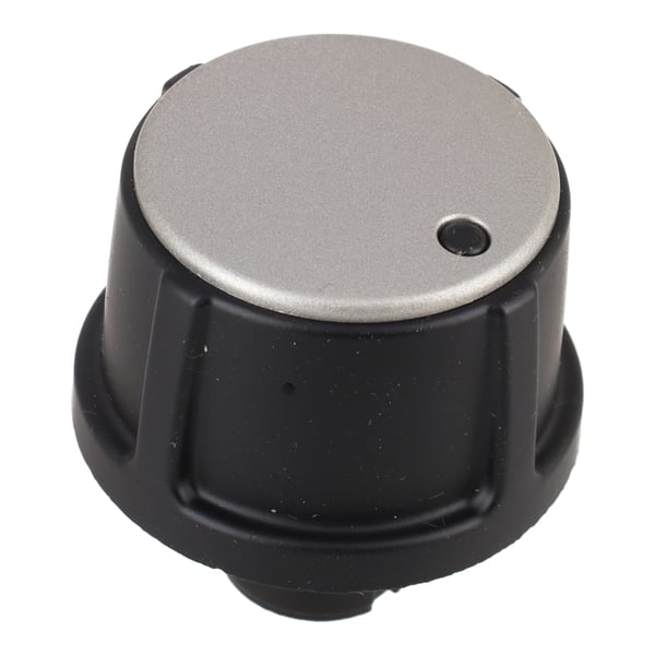 Knob Silver & Black 