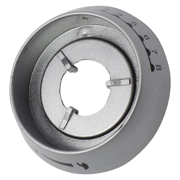 Top Oven Control Knob Outer Disc Ring Silver Bezel 
