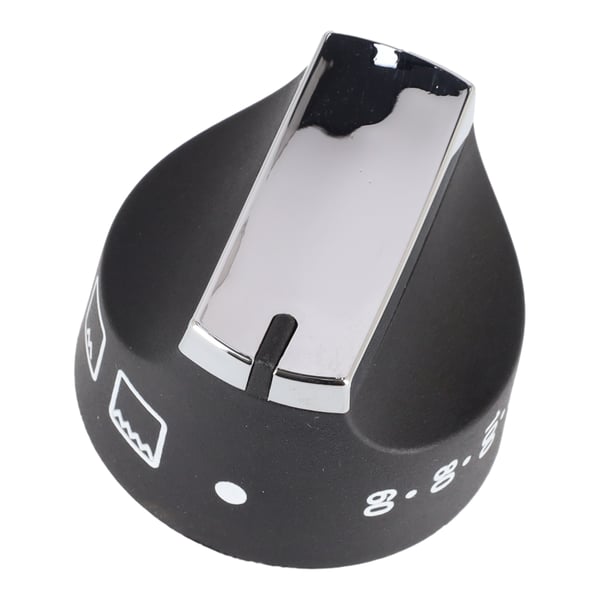 Control Knob, Black And Chrome