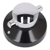 New World Cooker & Hob Silver & Black Control Knob - Image 1