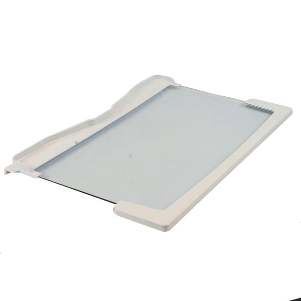 Glass Shelf & White Edge Trim