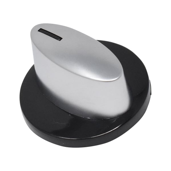 Hob Control Knob Silver Black