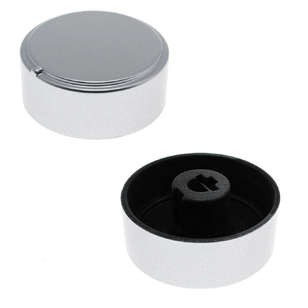 Control Knob, Chrome Silver 