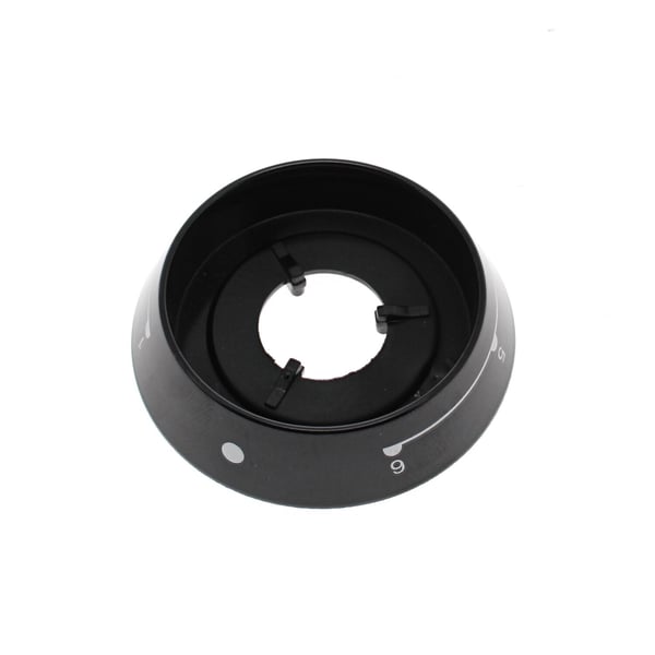 Knob Outer Ring Bezel - 6 Heat Switch Black