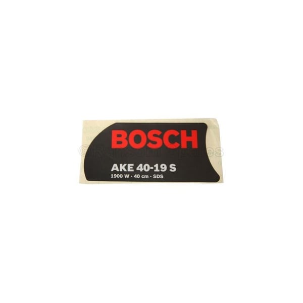 Manufacturer's nameplate AKE 40-19 S
