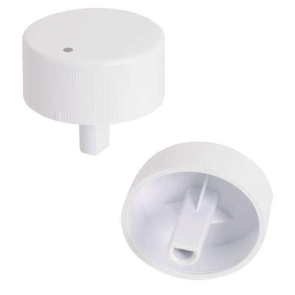 White Temperature Control Knob Switch Dial