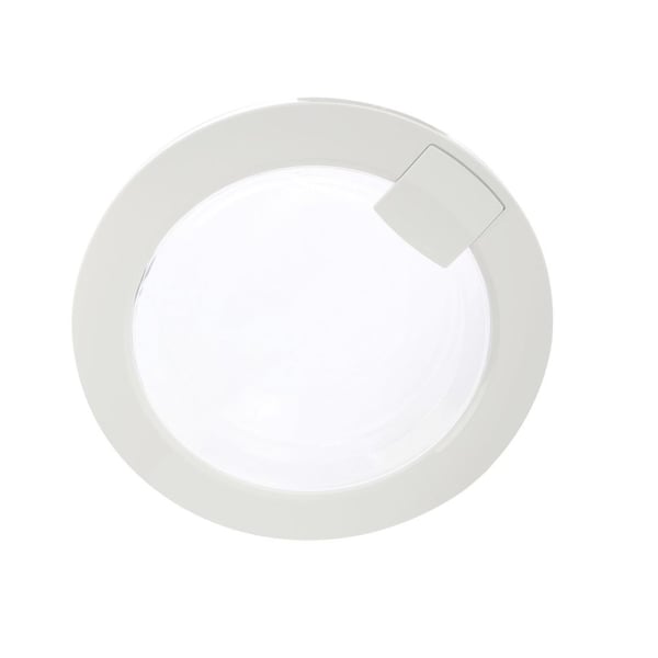 White Door Frame and Glass Panel
