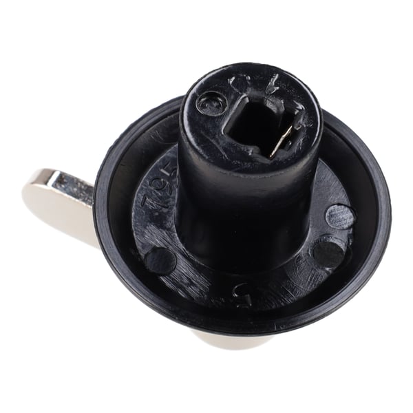 Silver Chrome & Black Control Knob