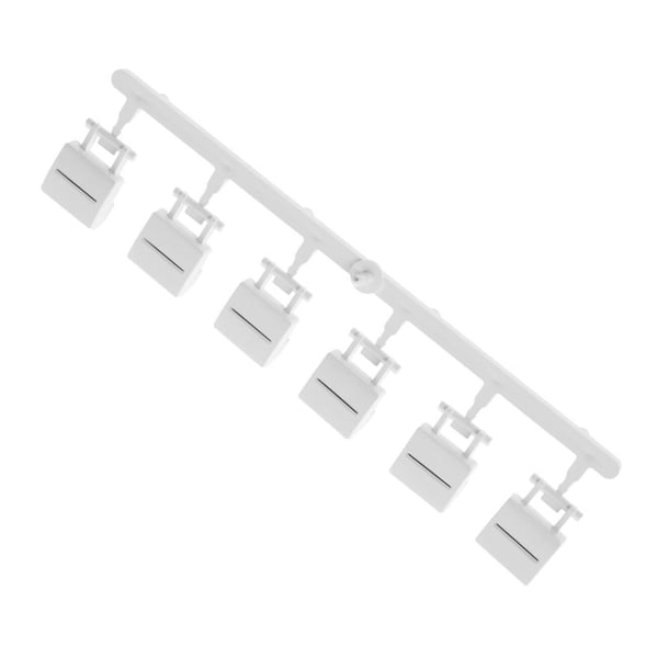 Button Buttons Set White Plastic 