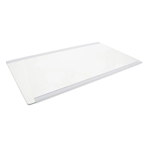 Glass Shelf & White Edge Trim