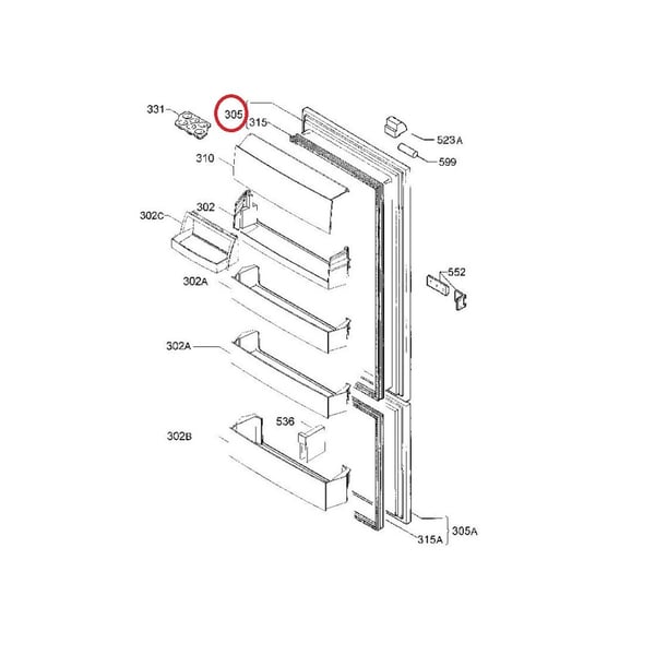 Top Fridge Compartment Door