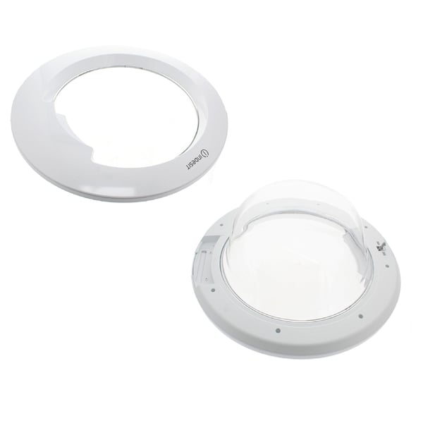 Door Glass and Handle, White