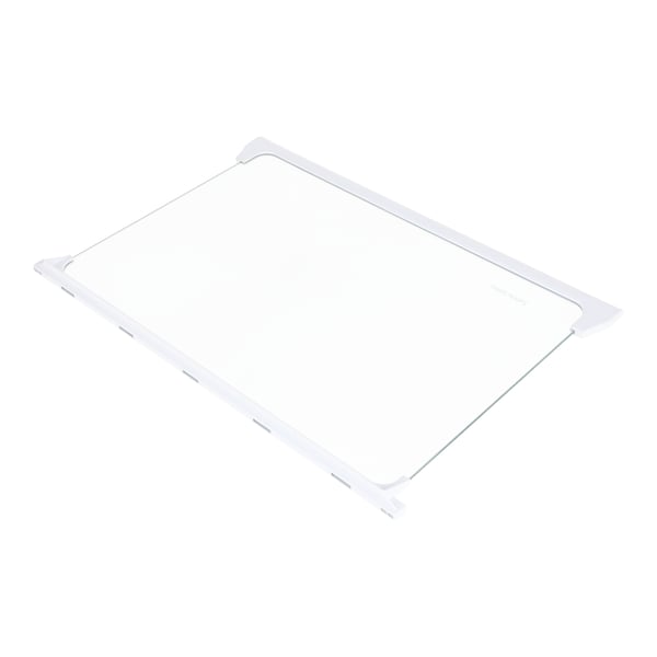 Glass Shelf & White Edge Trims 451 x 302mm 
