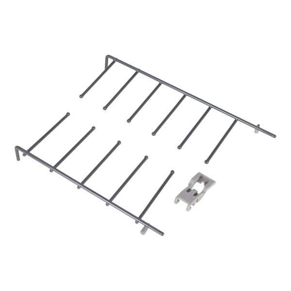 Top Upper Grey Basket Front Flip Tine Plate Rack Holder
