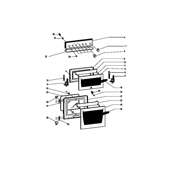 Main Oven Door Glass Front Outer 