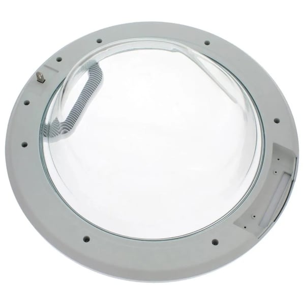 White Door Frame Handle & Glass