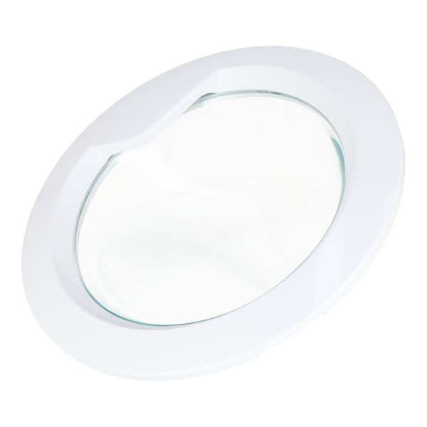 Door Glass & Frame White Handle
