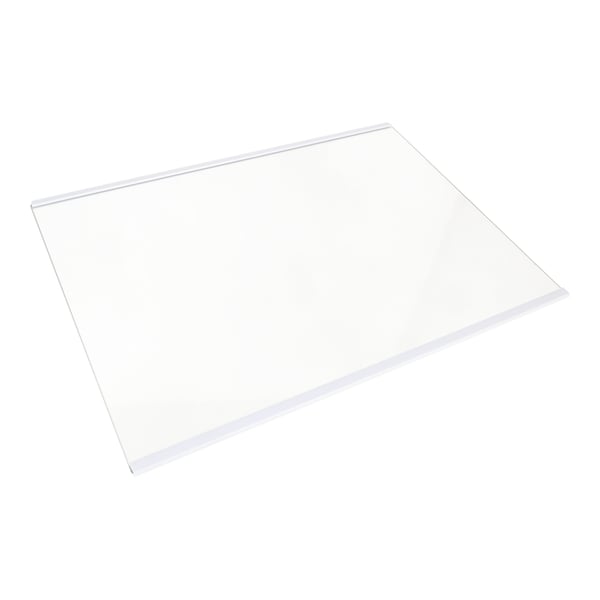 Glass Shelf & White Edge Trim