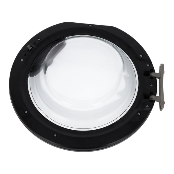 Black Door Frame and Glass with Handle