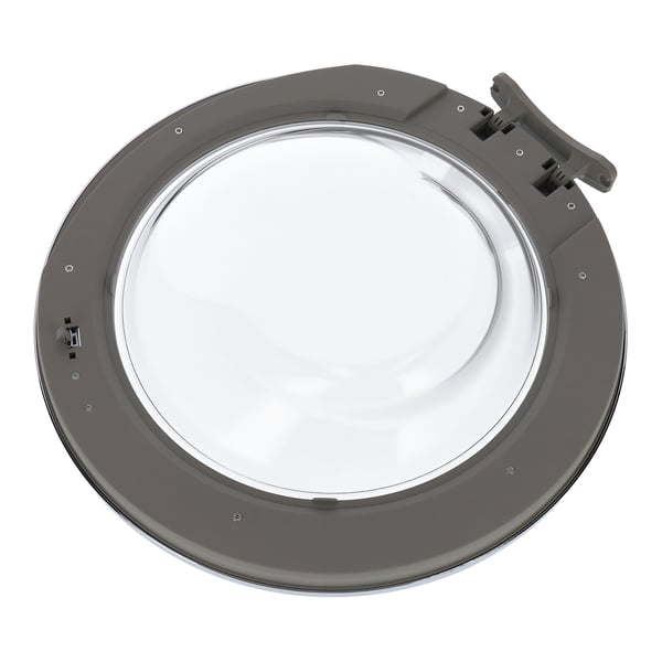 Door Glass Frame and Handle, White
