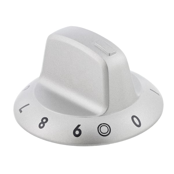 Hob Knob Double Temperature Switch Dial Silver
