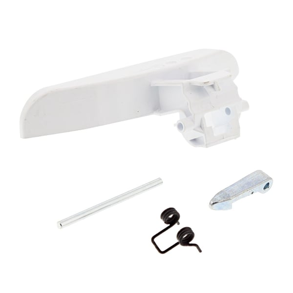 White Door Handle And Catch Hook Kit
