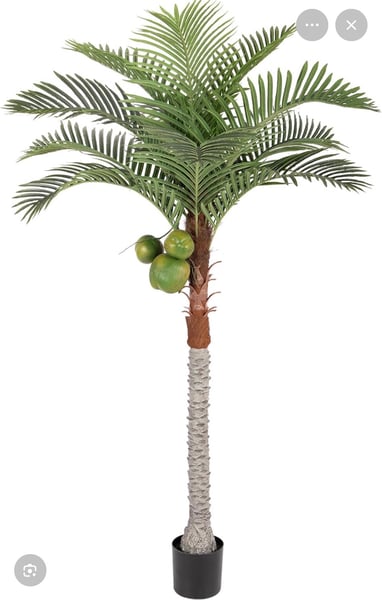 8ft artificial palm tree with coconuts