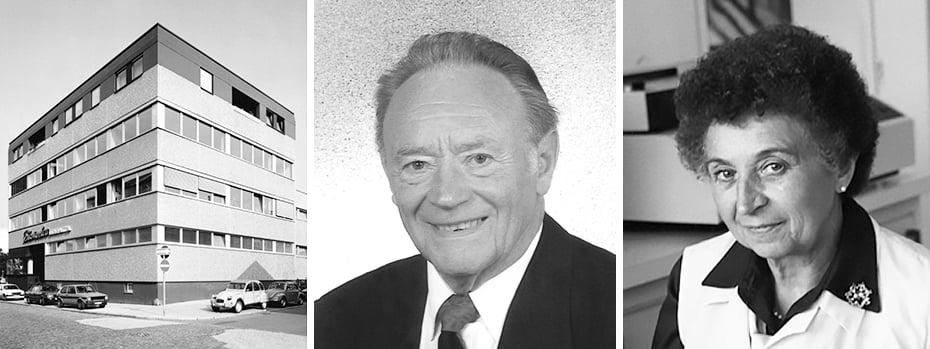 Collage of BioNature Inc. founders and company building