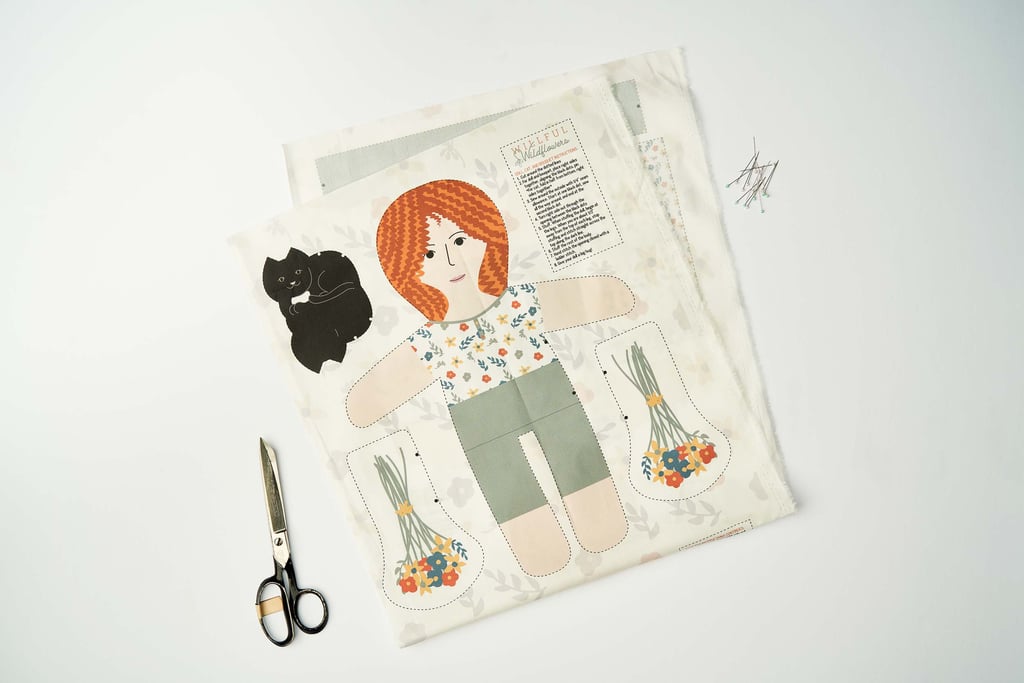 Windy front cut and sew doll kit organic cotton willful wildflowers 1
