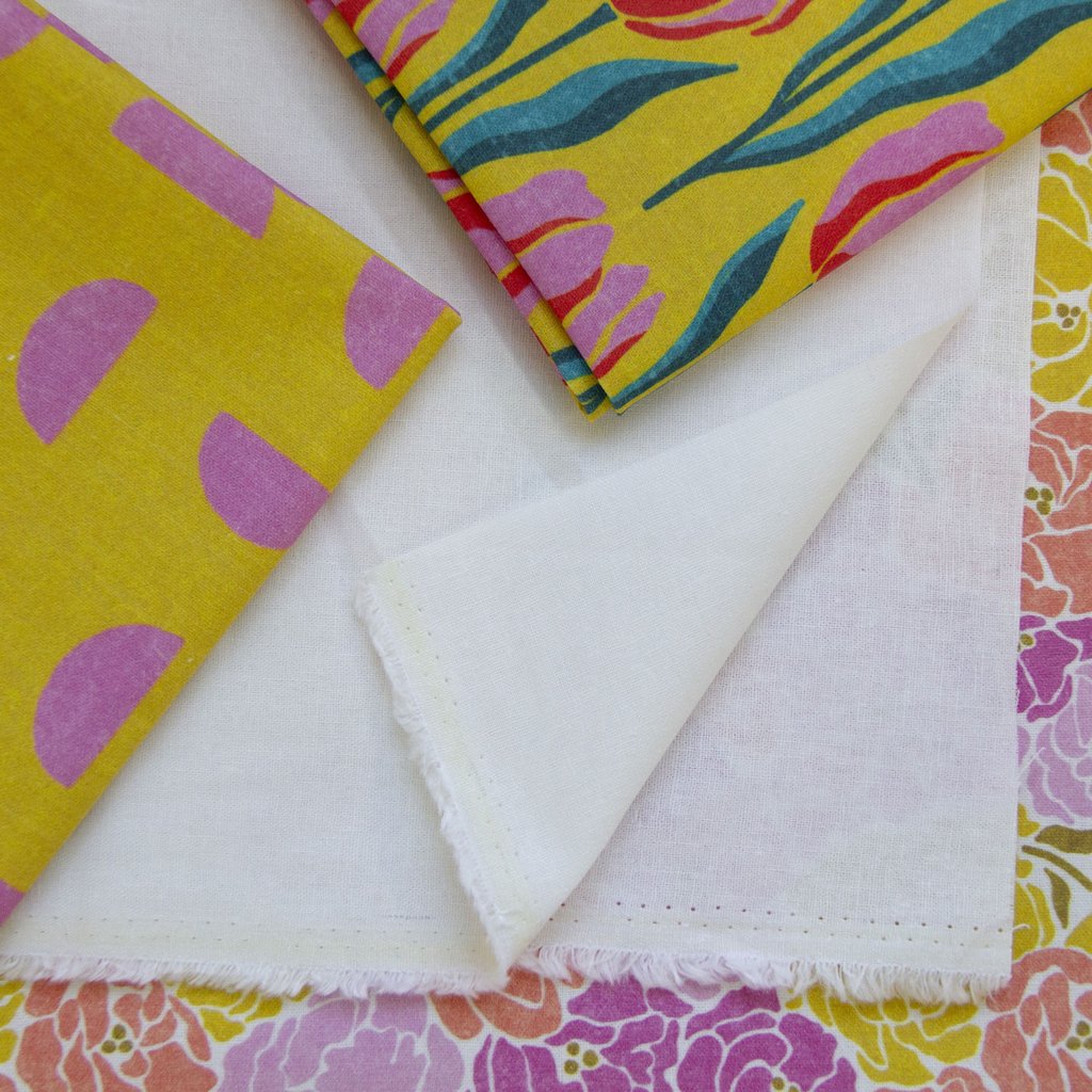 custom-printed essex linene with colorful flower designs printed by Little Cocalico