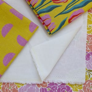 custom-printed essex linene with colorful flower designs printed by Little Cocalico