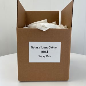Unprinted Natural Linen Cotton Blend Scrap Box