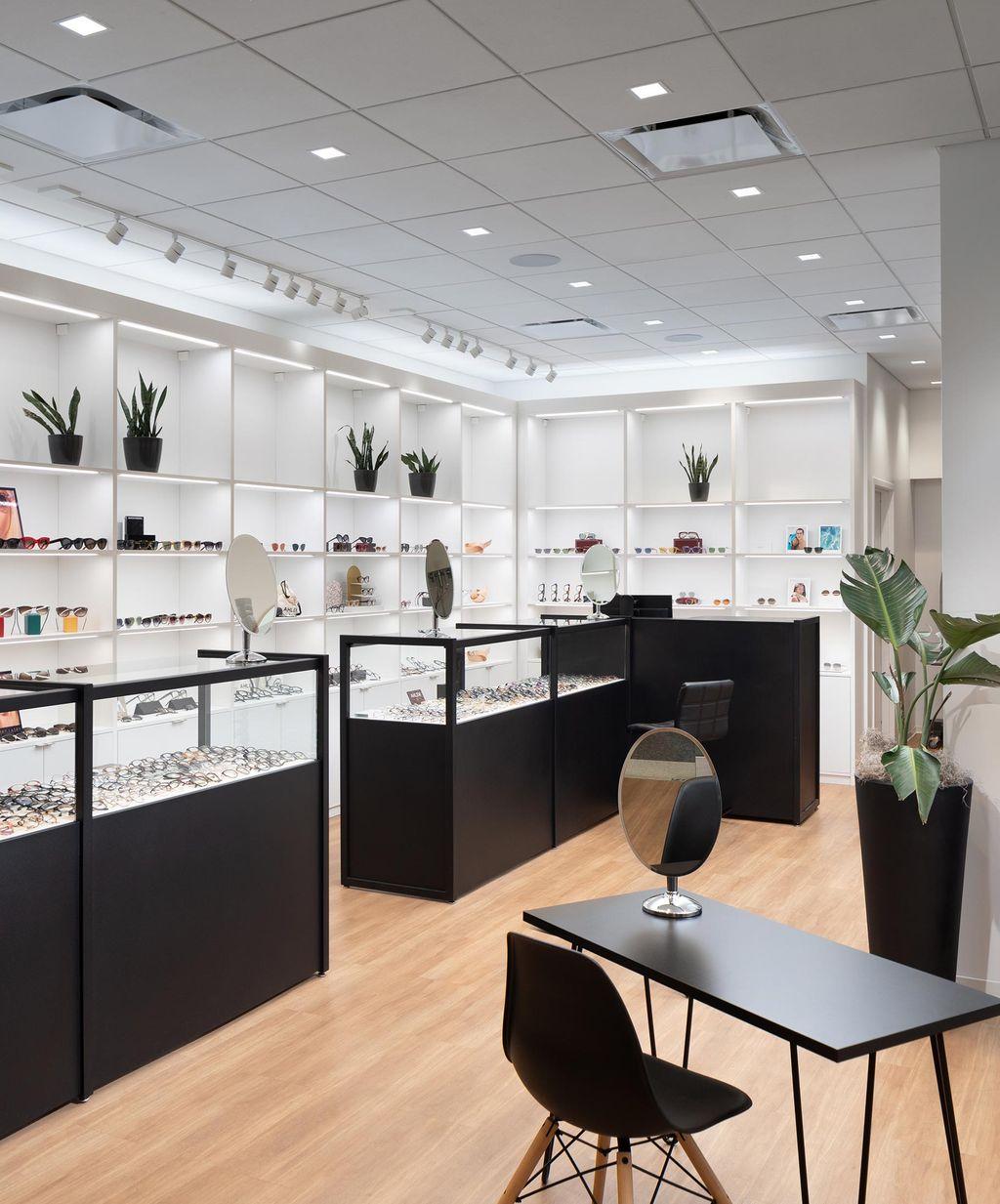 Optical store designed with custom displays and shelves by California Closets