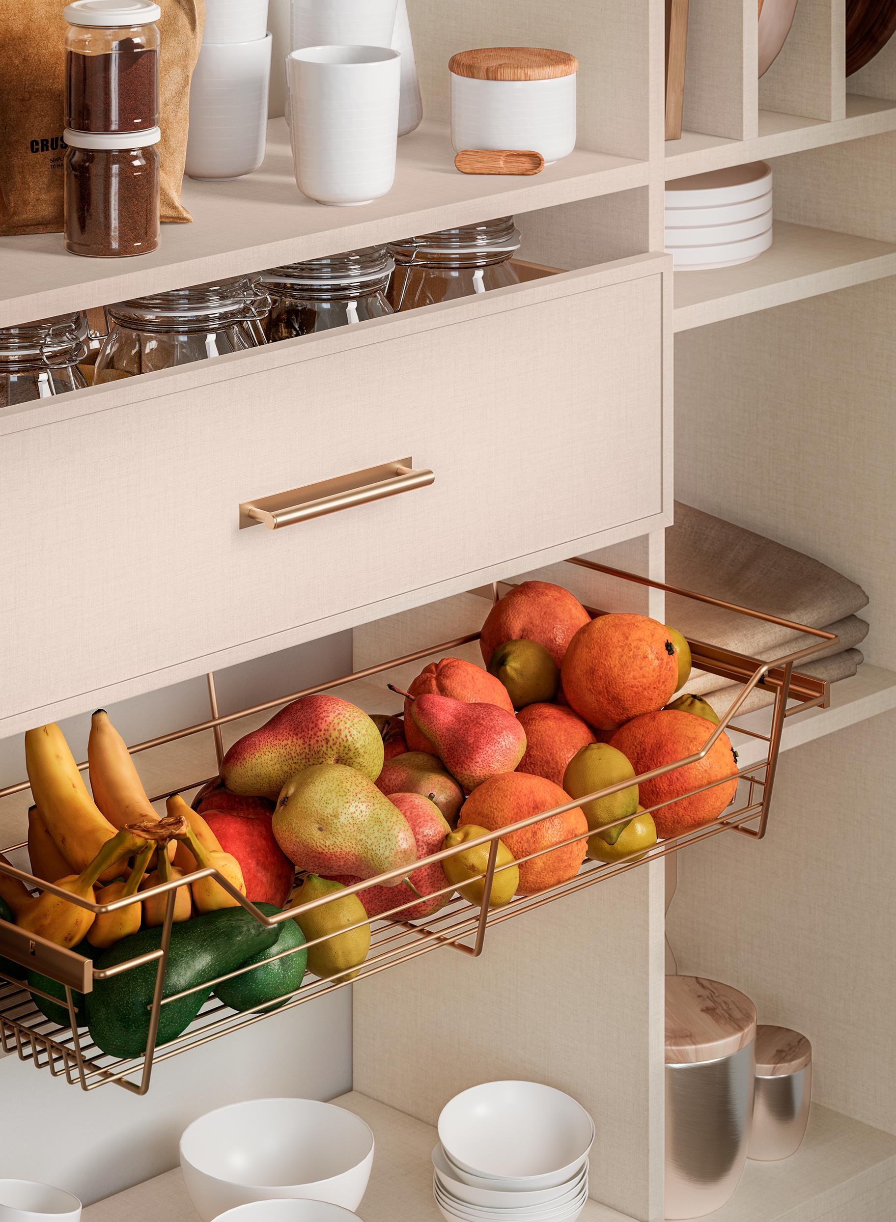 Custom pantry storage design cabinets, cubbies, organizers by California Closets