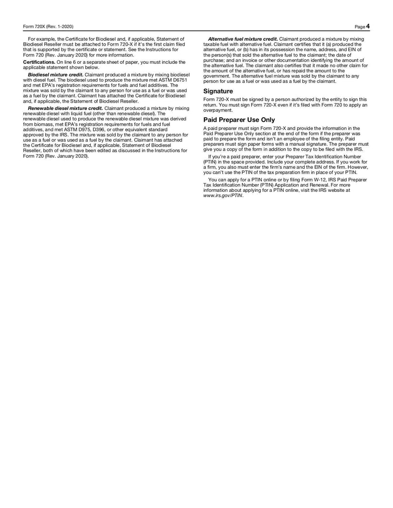 Large thumbnail of Form 720-X - Jan 2020