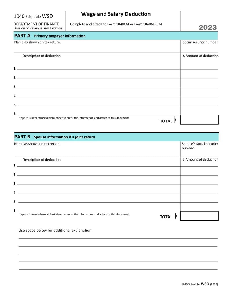 Large thumbnail of 1040 Schedule WSD - 2023