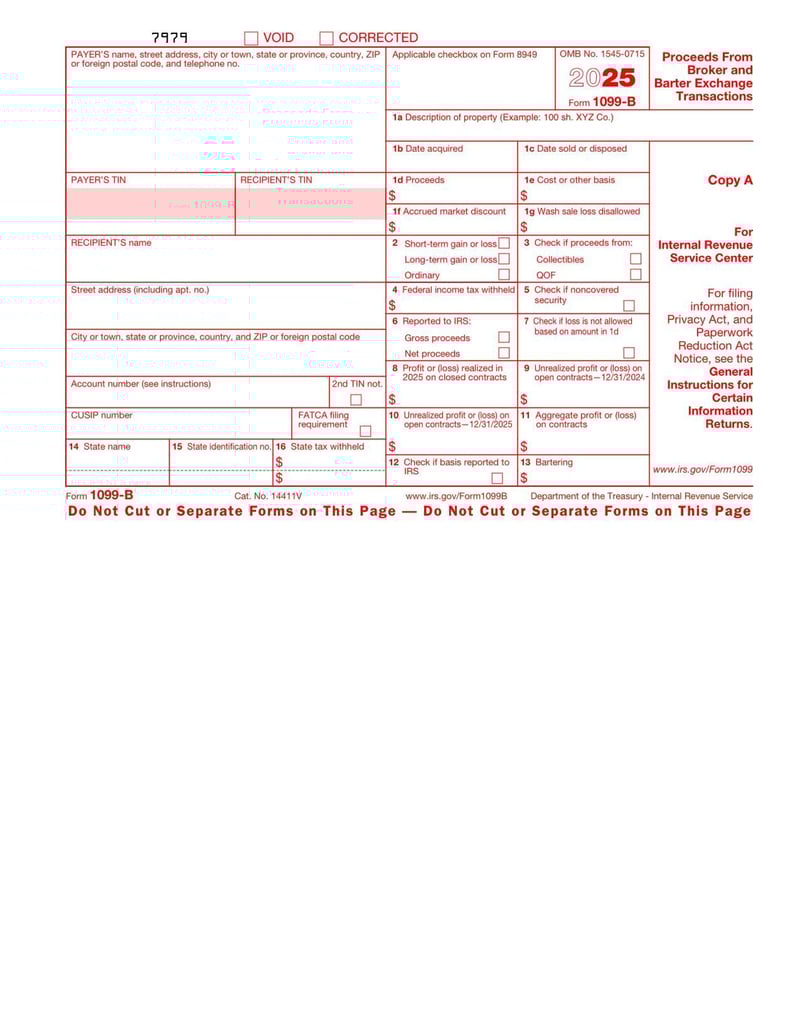 Large thumbnail of Form 1099 B - 2025